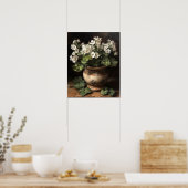 White Geranium Blume Art Print Poster (Küche)