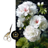 White Geranium Blume Decoupage Seidenpapier
