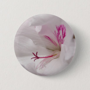 White Geranium Button-Abzeichen Button