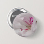 White Geranium Button-Abzeichen Button (Vorne & Hinten)