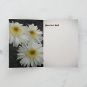 White Gerber Daisy Happy Birthday Karte (Innenseite)