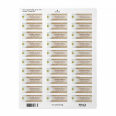 White Gerbera Daisy Rustic Burlap-Adresse (Vorne)