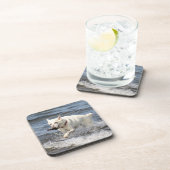 White German Shepard am George Lake Untersetzer (Rechte Seite)