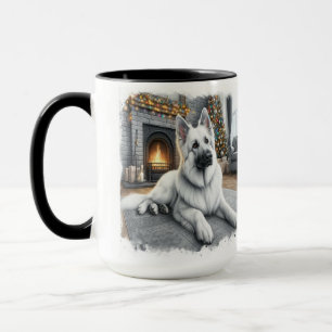 White German Shepard Christmas Tassen Cup