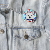 White German Shepherd Button (Beispiel)