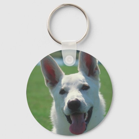 White German Shepherd Dog Schlüsselanhänger (Vorderseite)