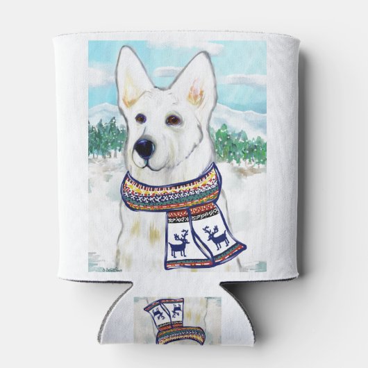 White German Shepherd Dosenkühler (Rückseite)