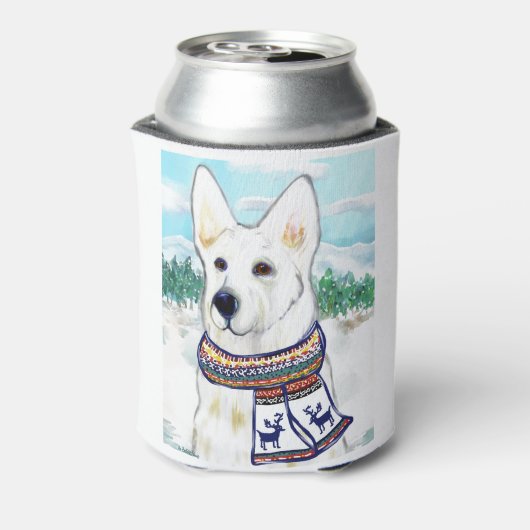 White German Shepherd Dosenkühler (Kanne Rückseite)