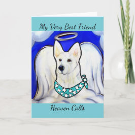 White German Shepherd Feiertagskarte