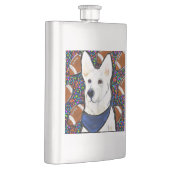 White German Shepherd Flachmann (Rechts)