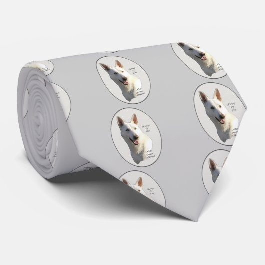 White German Shepherd Geschenke Krawatte (Gerollt)