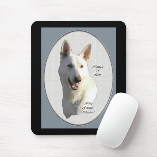 White German Shepherd Geschenke Mousepad (Mit Mouse)