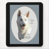 White German Shepherd Geschenke Mousepad (Vorne)