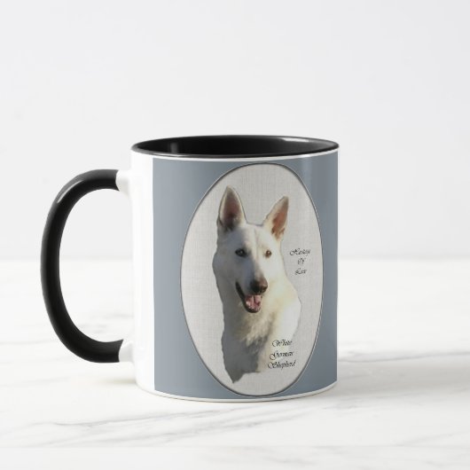 White German Shepherd Geschenke Tasse (Links)