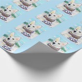 White German Shepherd   Geschenkpapier (Ecke)