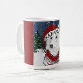 White German Shepherd Kaffeetasse (Vorderseite Links)