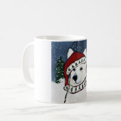White German Shepherd Kaffeetasse (Vorderseite Links)