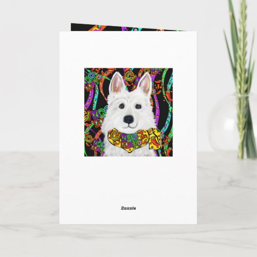 White German Shepherd Karte (Rückseite)