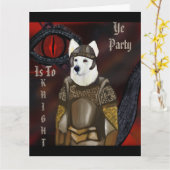 White German Shepherd Karte (Gelbe Blume)