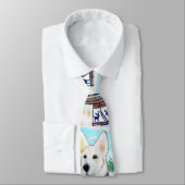 White German Shepherd Krawatte (Gebunden)