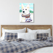White German Shepherd Leinwanddruck (Insitu (Schlafzimmer))