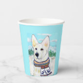 White German Shepherd Pappbecher (Vorderseite)