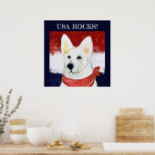 White German Shepherd Poster (Küche)