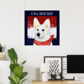 White German Shepherd Poster (Heimbüro)