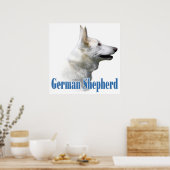 White German Shepherd Poster (Küche)