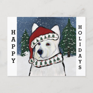 White German Shepherd Postkarte