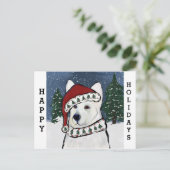 White German Shepherd Postkarte (Stehend Vorderseite)