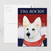 White German Shepherd Postkarte (Vorne/Hinten)