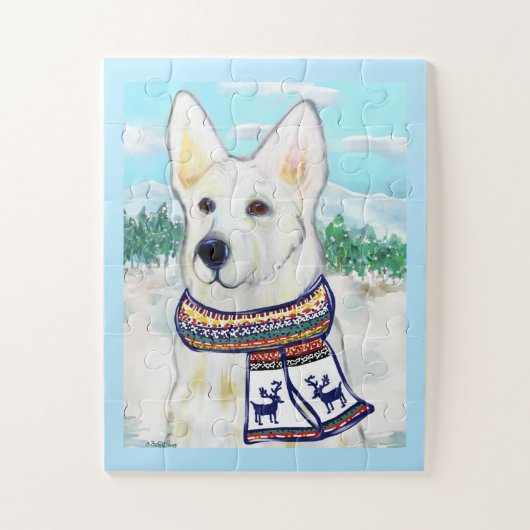White German Shepherd Puzzle (Vertikal)