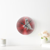 White German Shepherd Runde Wanduhr (Zuhause)