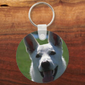 White German Shepherd Schlüsselanhänger (Vorderseite)