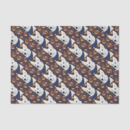 White German Shepherd Seidenpapier (Vorderseite)