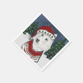 White German Shepherd Serviette (Ecke)