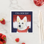 White German Shepherd Serviette (Beispiel)