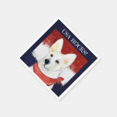 White German Shepherd Serviette (Ecke)
