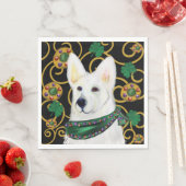 White German Shepherd Serviette (Beispiel)