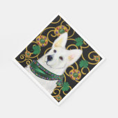 White German Shepherd Serviette (Ecke)