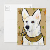White German Shepherd Soldier Postkarte (Vorne/Hinten)