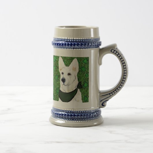 White German Shepherd St. Patty Bierglas (Rechts)