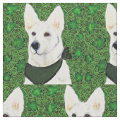 White German Shepherd Stoff (Nahaufnahme)