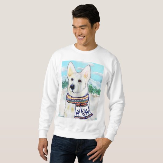 White German Shepherd Sweatshirt (Vorne ganz)