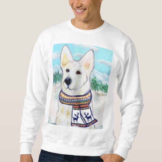 White German Shepherd Sweatshirt (Vorderseite)