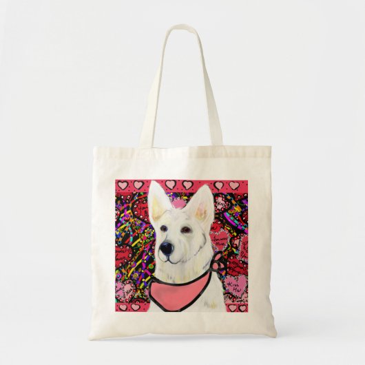 White German Shepherd Tragetasche (Vorne)