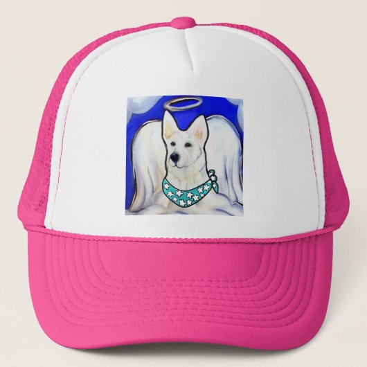 White German Shepherd Truckerkappe (Vorderseite)
