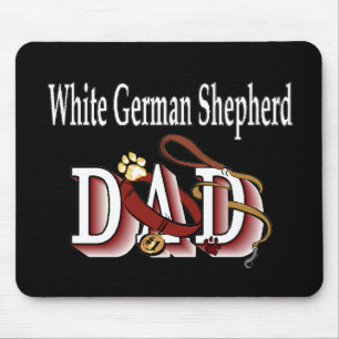 White German Shepherd Vater Geschenke Mousepad