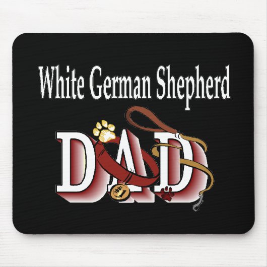 White German Shepherd Vater Geschenke Mousepad (Vorne)